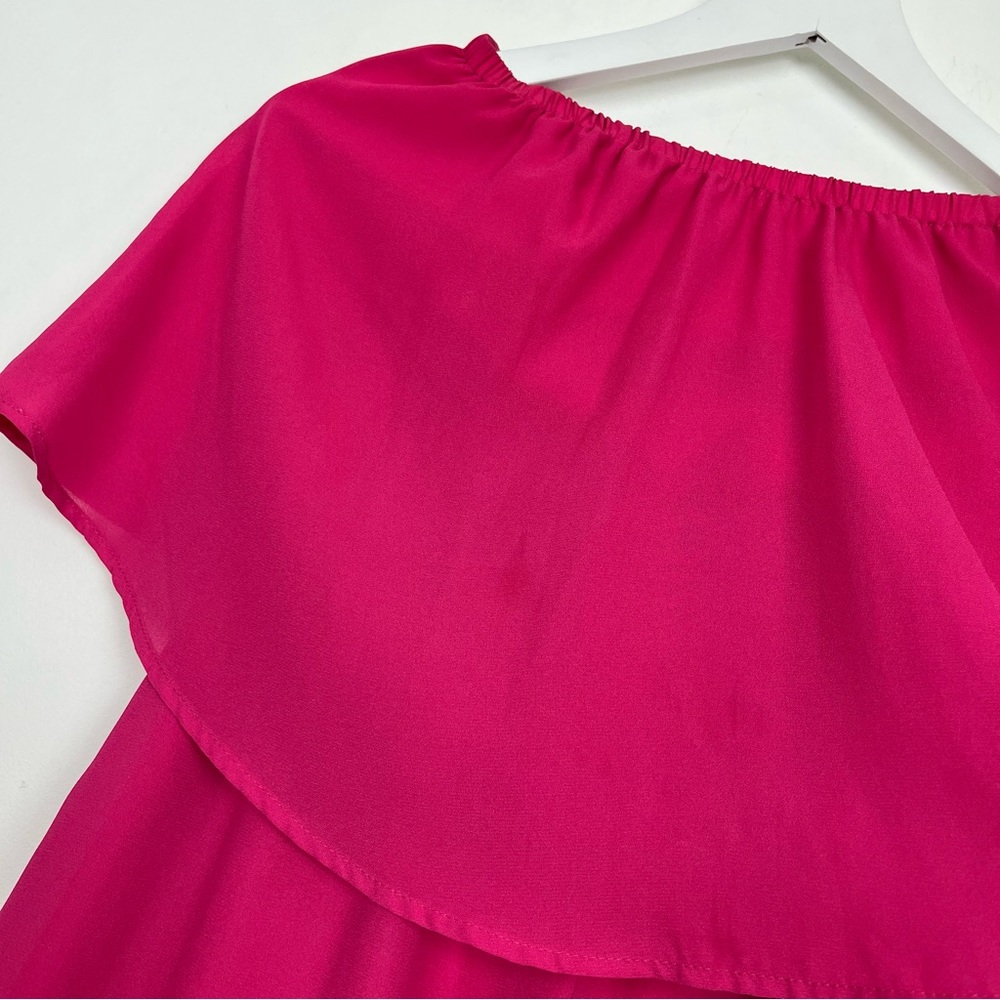 Show Me Youe MuMu pink mini off the shoulder romper - Picture 4 of 9